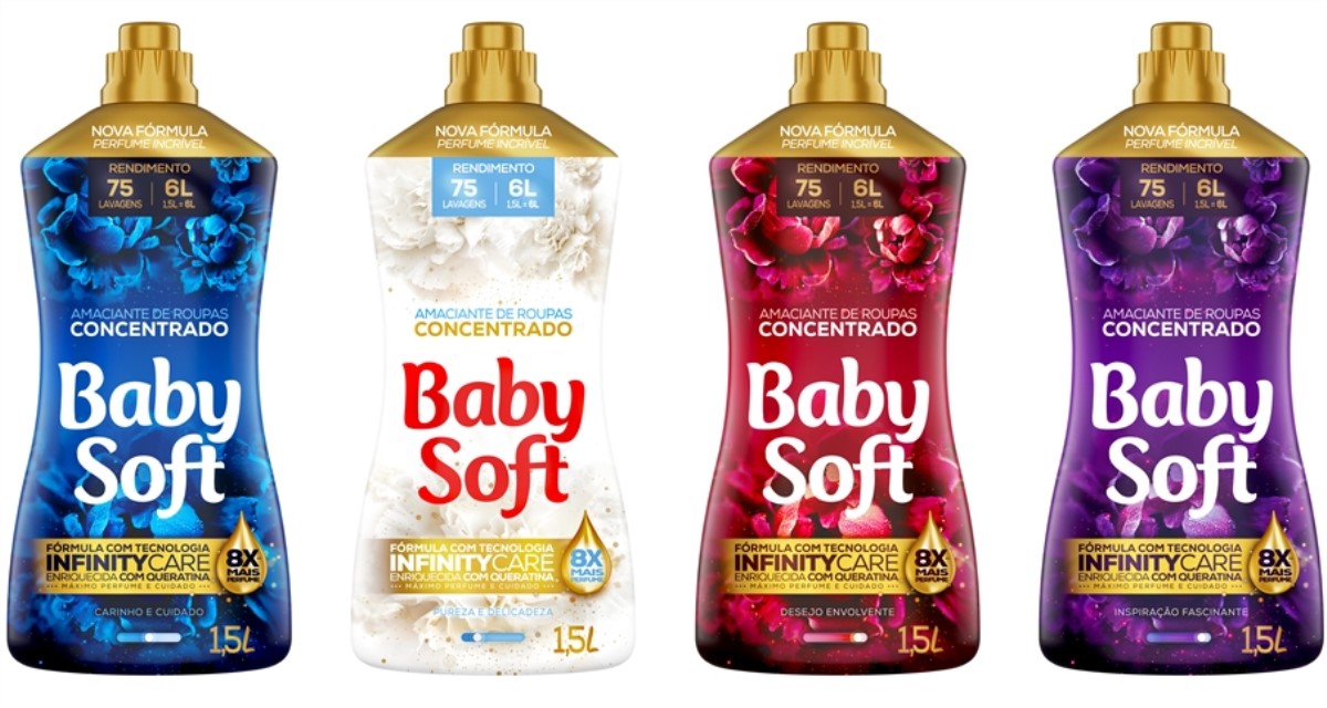 Amaciante concentrado Baby Soft Carinho e cuidado - 500ML