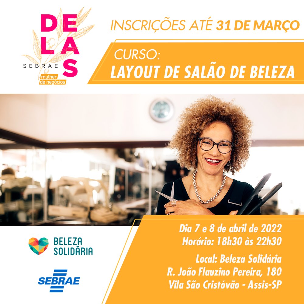 Leia mais sobre o artigo Beleza Solidária e Sebrae-SP oferecem curso de layout de salões