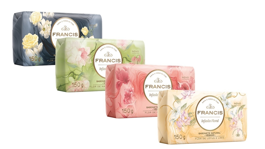 Leia mais sobre o artigo Francis estreia em categoria de sabonetes super premium com linha vegana e perfumaria fina