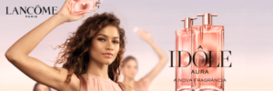 Leia mais sobre o artigo Lancôme anuncia campanha com nomes brasileiros para o lançamento da fragrância Idôle Aura